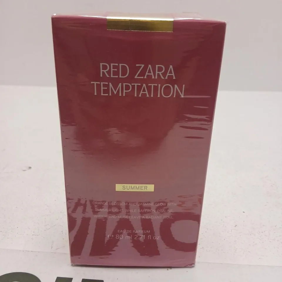 BOXED AND SEALED RED ZARA TEMPTATION SUMMER 80ML EAU DE PARFUM