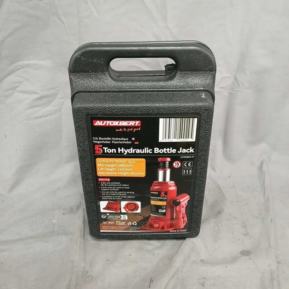 5 TON HYDRAULIC BOTTLE JACK WITH CARRY CASE