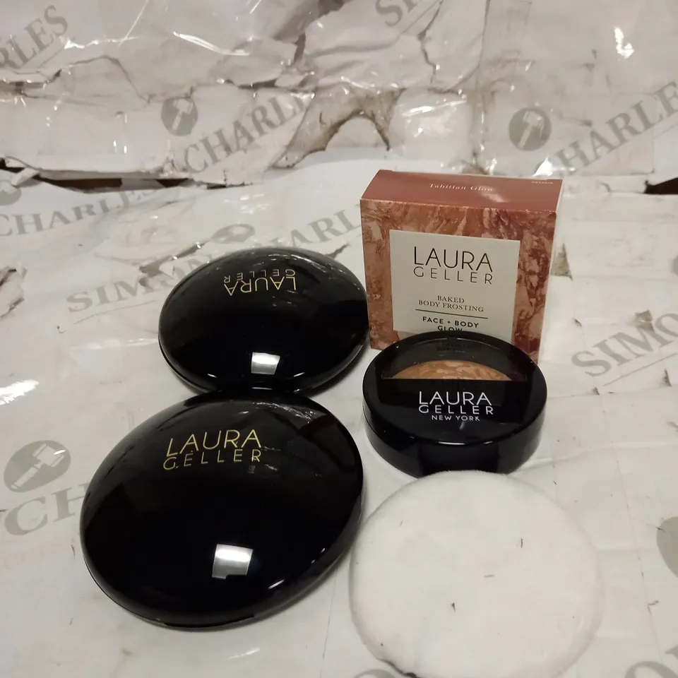 LAURA GELLER BAKED BODY FROSTING FACE & BODY GLOW WITH PUFF TAHITIAN GLOW 