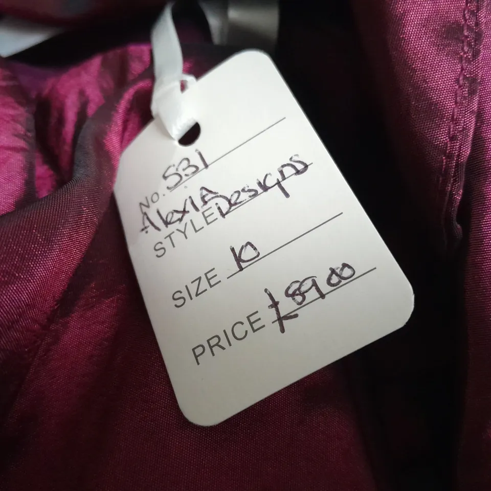 ALEXIA DESIGNS DEEP PURPLE DRESS WITH SHOULDER JACKET - 10