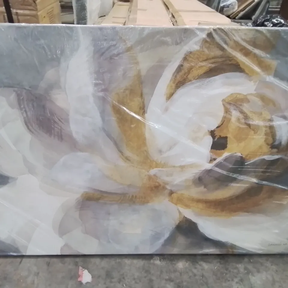 ABSTRACT ROSE GOLD BY DAMIAN NAI - WRAPPED CANVAS PAINTING