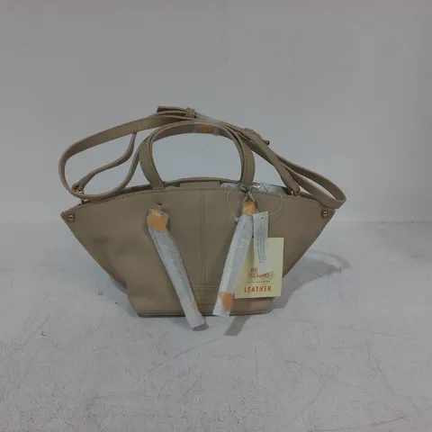 RIVER ISLAND BEIGE LEATHER HANDBAG
