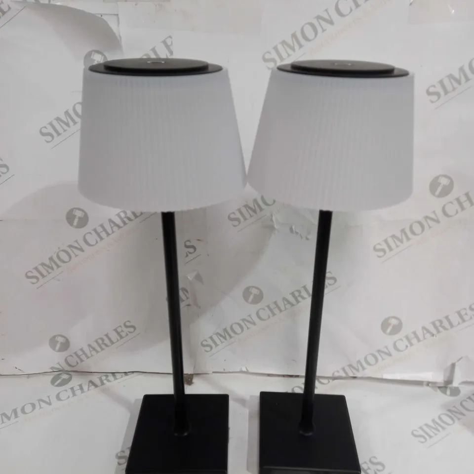 SFIXX SET OF 2 INDOOR OUTDOOR TOUCH TABLE LIGHTS BLACK