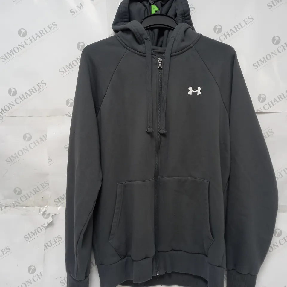 UNDER ARMOUR ZIP UP HOODIE IN GREY - MEDIUM