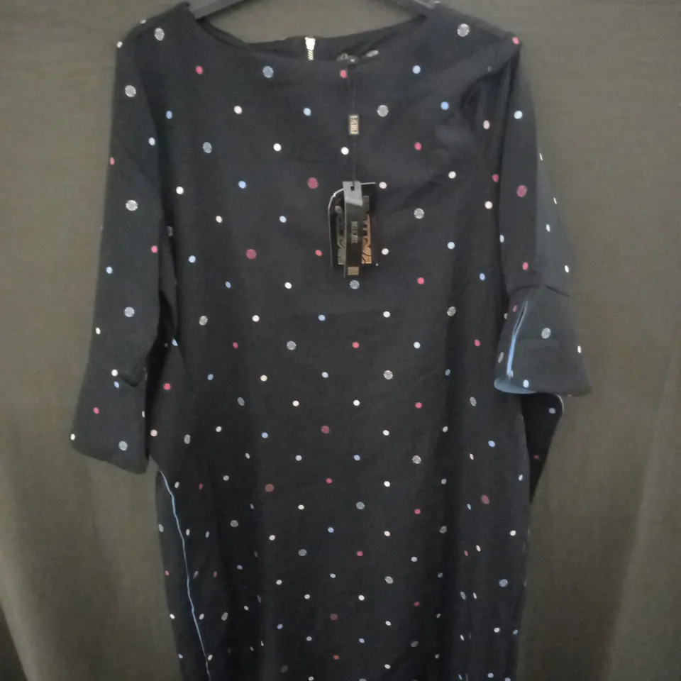 BIBA TIE MIDI POLKA DOT DRESS SIZE XL