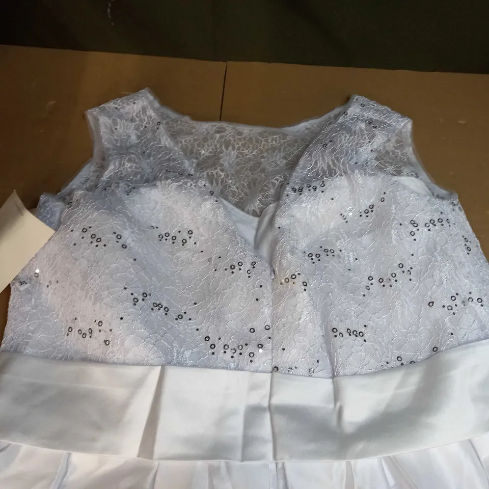 LANTING WHITE BRIDAL DRESS WITH SPARKLE DETAIL