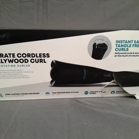 BOXED REVAMP LIBERATE CORDLESS HOLLYWOOD CURL AUTO ROTATING CURLER
