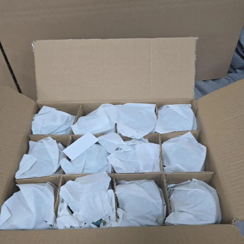 BOX OF APPROXIMATELY 48 GISELA GRAHAM PEACOCK HANGING TREE DECORATIONS