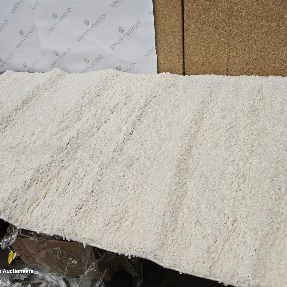 MAYINA SHAGGY CREAM RUG 80 × 150
