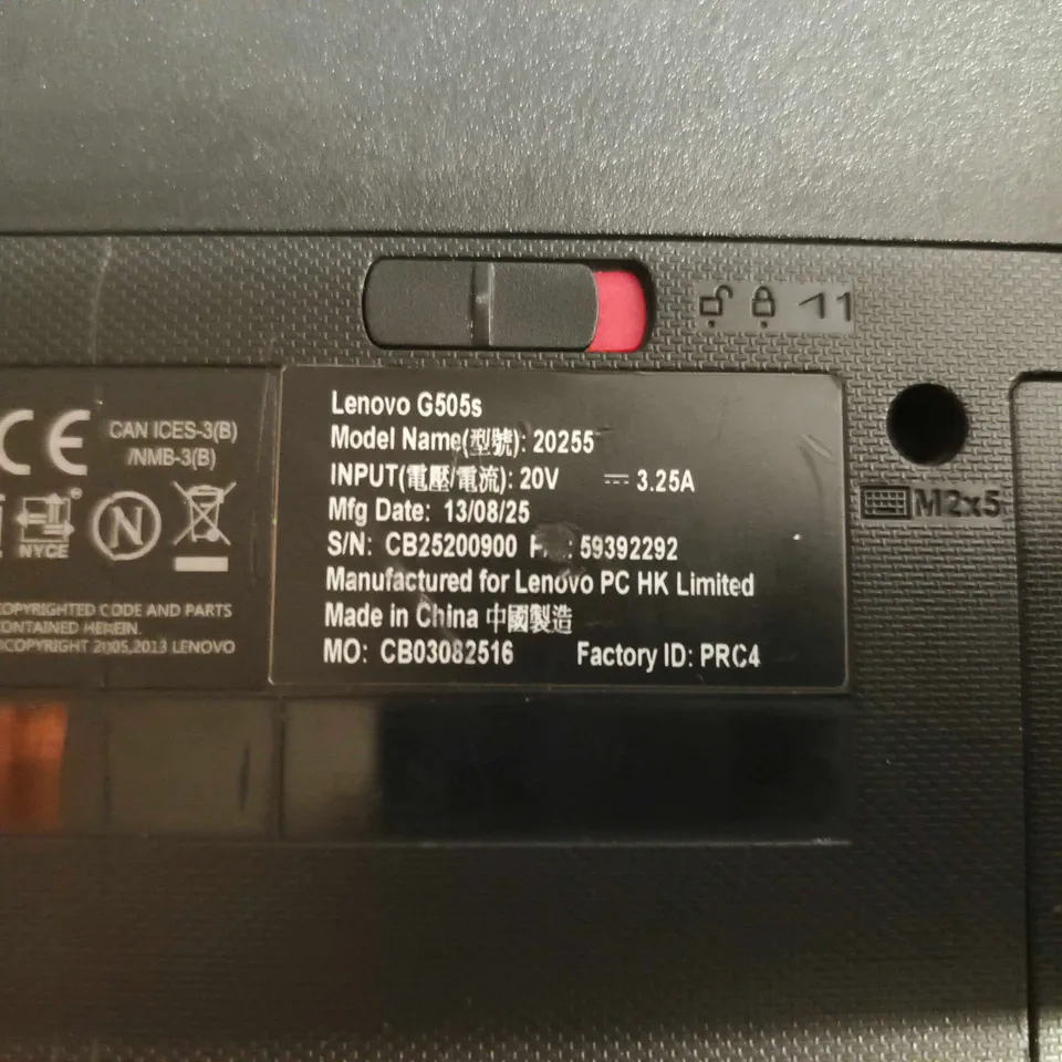 LENOVO G505S LAPTOP – BLACK