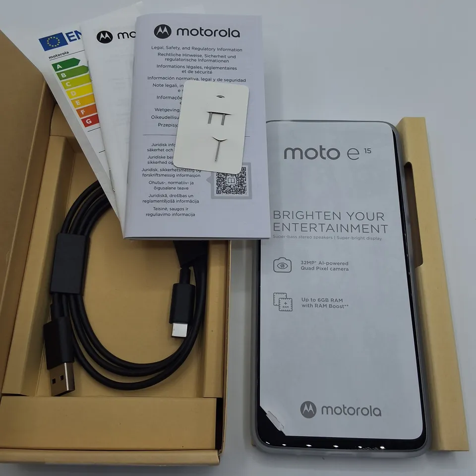 BOXED MOTOROLA MOTO E15 2+64GB IN MISTY BLUE - XT2523-6