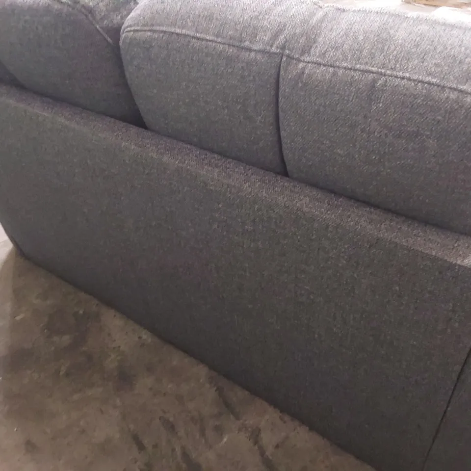 DESIGNER TWO SEATER SOFA DARK GREY FABRIC 