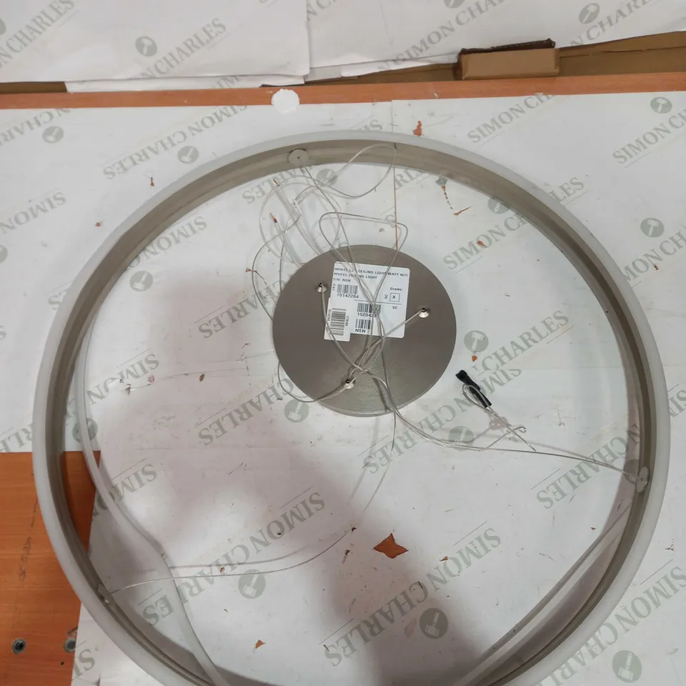 JOHN LEWIS WHEEL LED CEILING LIGHT MATT NICKEL 