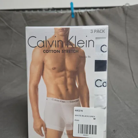 BOXED CALVIN KLEIN CONTTON STRETCH BOXER BRIEFS - X3 - SIZE M 