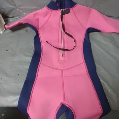 KONFIDENCE KIDS SHORTIE WETSUIT - PINK/BLUE - 9-10 YEARS