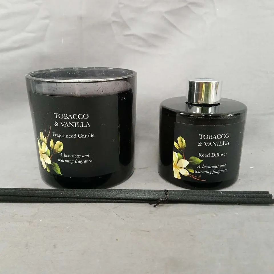 BOXED TOBACCO & VANILLA REED DIFFUSER & FRAGRANCED CANDLE