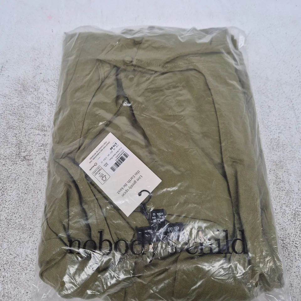 BAGGED NOBODYS CHILD CORA MIDI DRESS PLAIN KHAKI – UK 16 (EU 44)