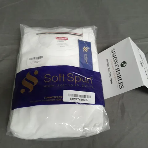 SOFT SPUN PACK OF 6 WHITE T-SHIRT - S/P/CH
