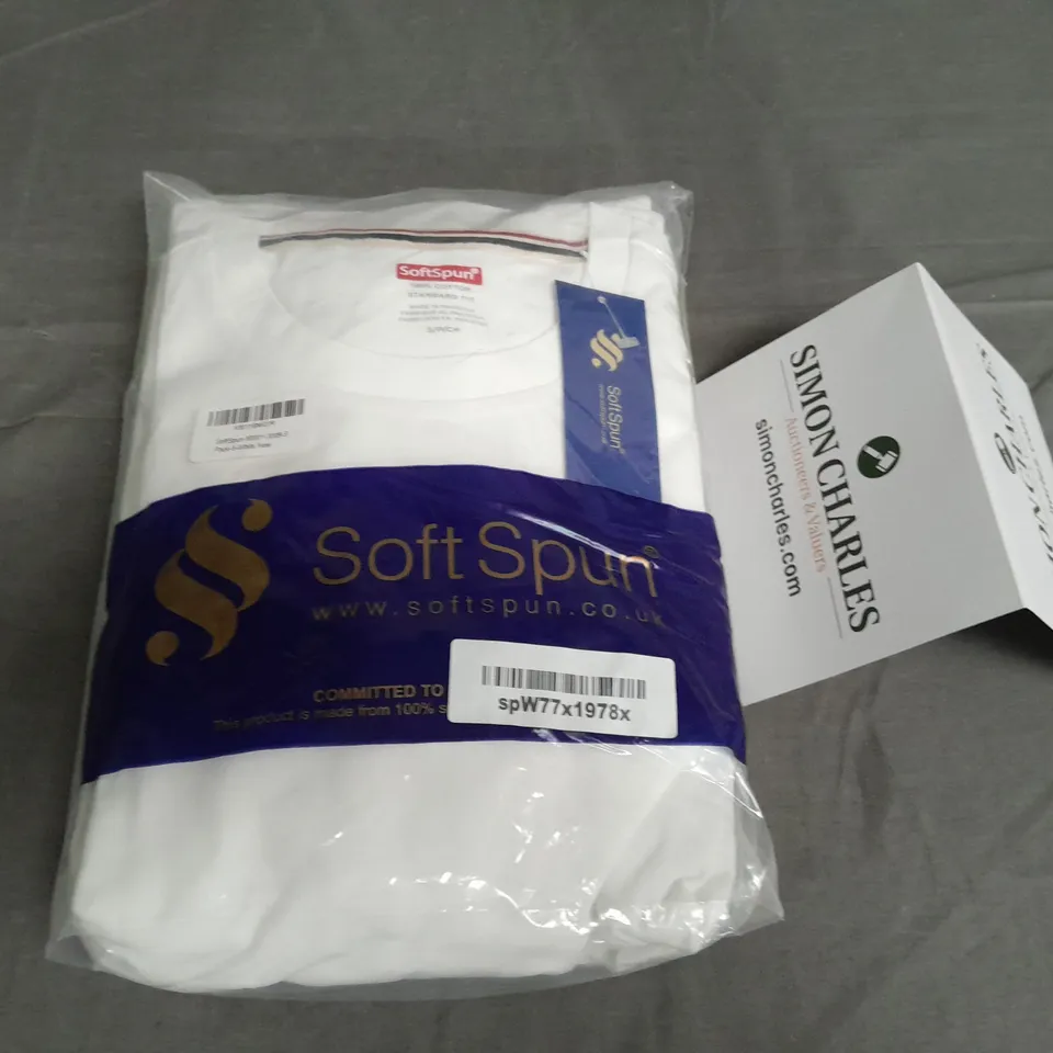 SOFT SPUN PACK OF 6 WHITE T-SHIRT - S/P/CH
