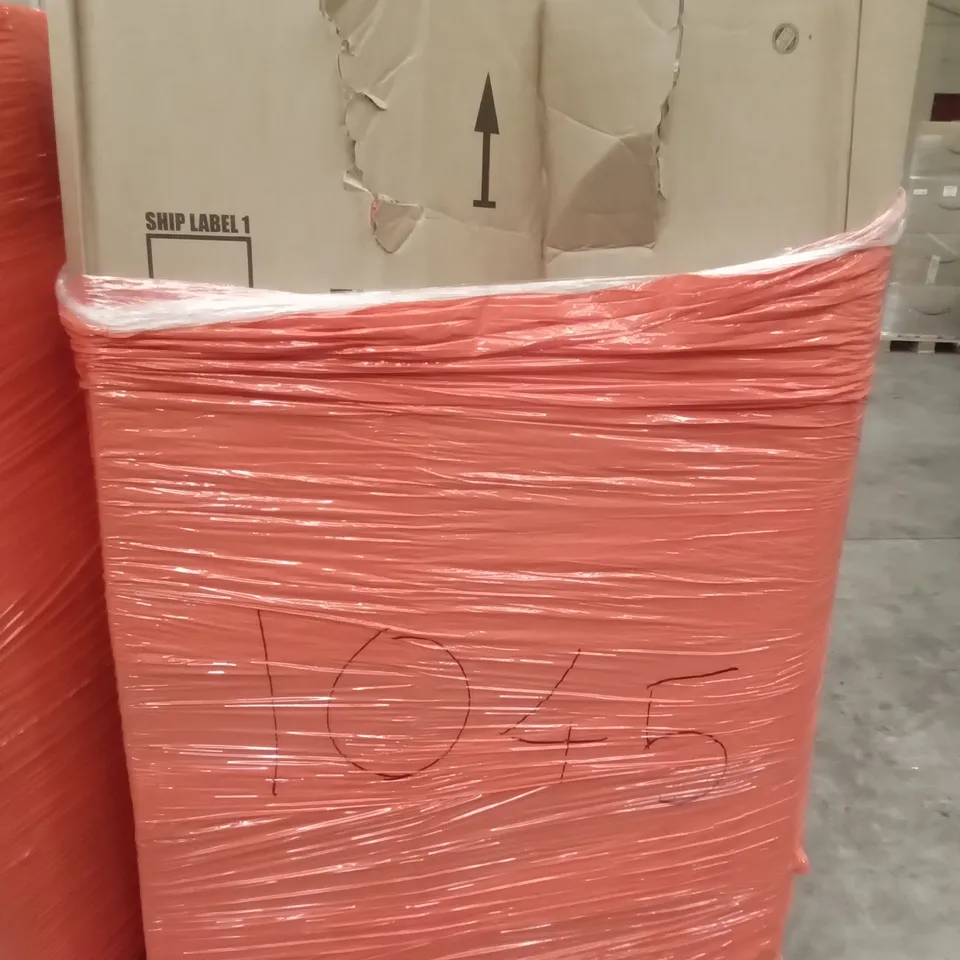 PALLET OF ASSORTED ITEMS INCLUDING STOREMIC TOILET SEAT, FLOOR COAT RACK, RETRACTABLE BABY GATE, HSYLYM VENETIAN BLIND, LED FLOOR LIGHT