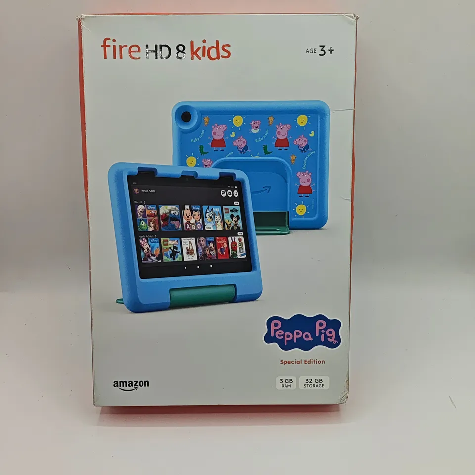 BOXED AMAZON FIRE HD8 KIDS PEPPA PINK EDITION TABLET - 3GB RAM 32GB ROM