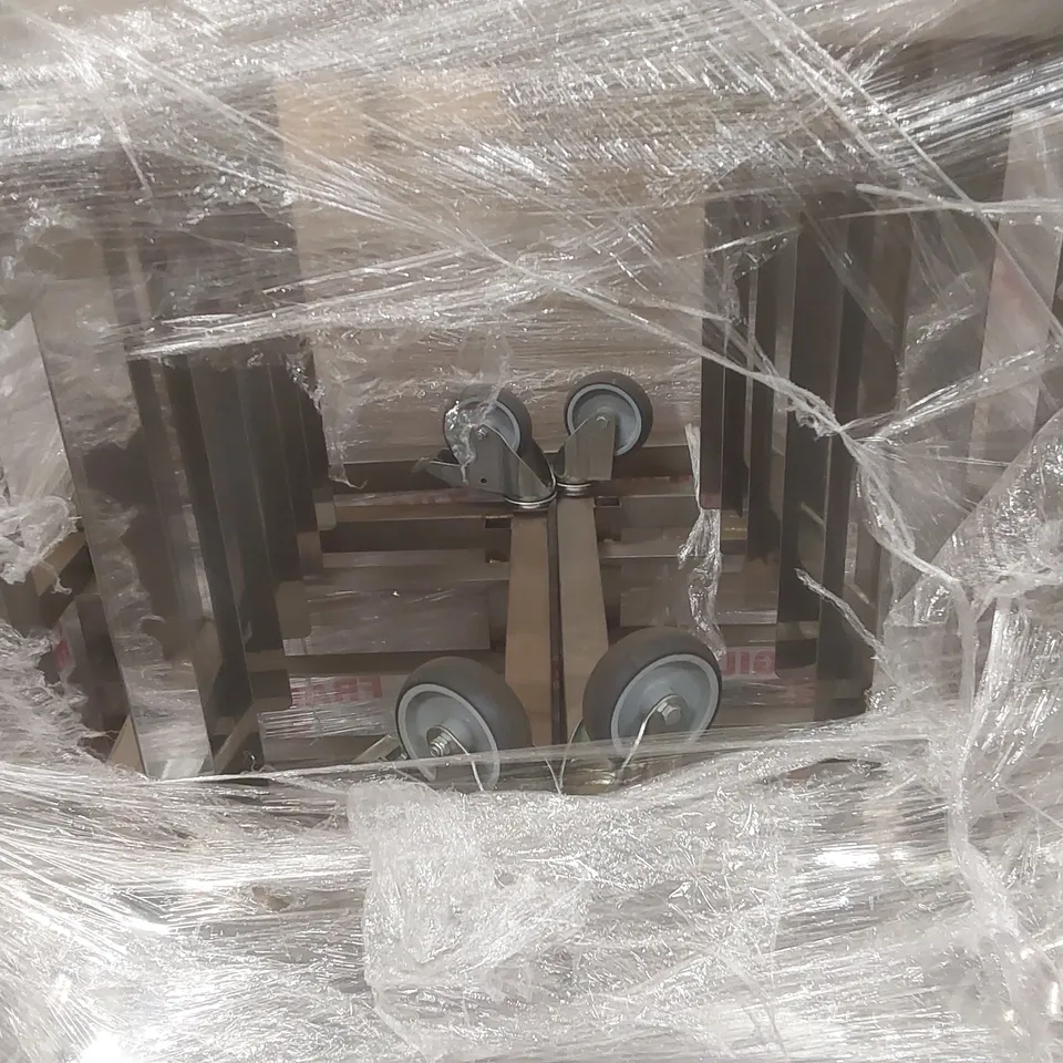 PALLET CONTAINING ASSORTED STAINLESS STEEL COMMERCIAL KITCHEN SHELVES