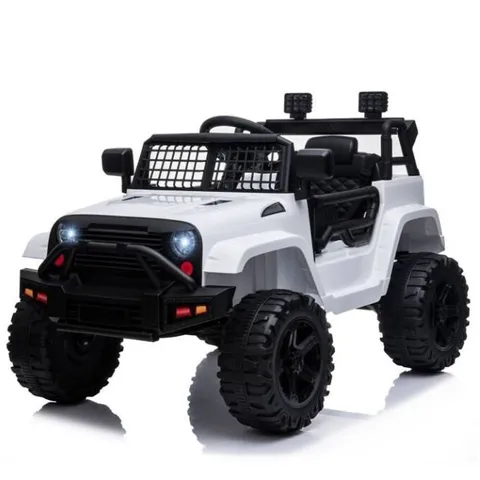 BOXED KIDS ELECTRIC RIDE ON CAR - WHITE (1 BOX)