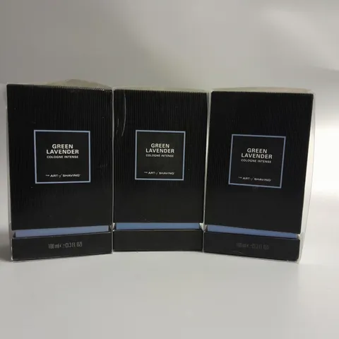 3 BOXED THE ART OF SHAVING GREEN LAVENDER COLOGNE INTENSE 100ML
