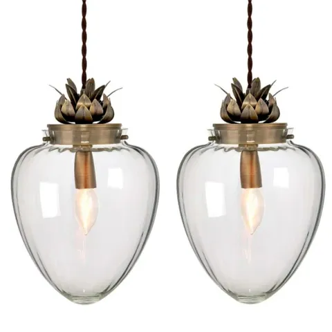 DESIGNER GLASS LAMP LABARGE 1 LIGHT BLACK/BRONZE/CLEAR