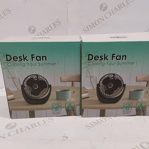 2 BRAND NEW DESK FANS