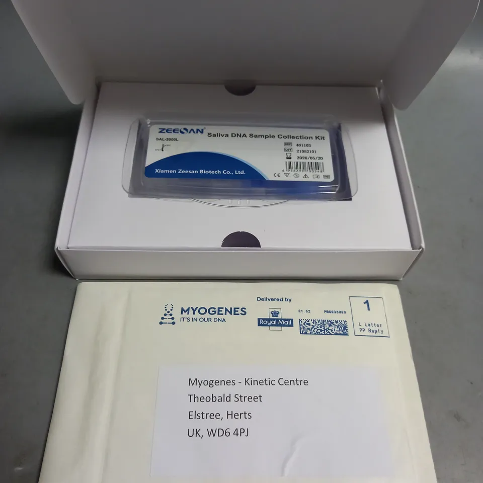 BOXED MYOGENES HEALTH AND WELLBEING TESTING KIT