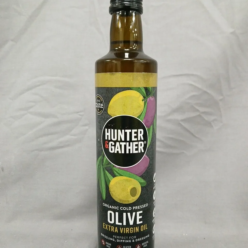 HUNTER & GATHER ORGANIC COLD PRESSED OLIVE EXTRA VIRGIN OIL (500ML)
