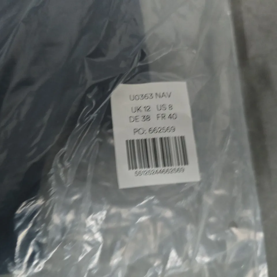 BAGGED BODEN LONGLINE RAIN MAC IN NAVY COLOURBLOCK - UK 12