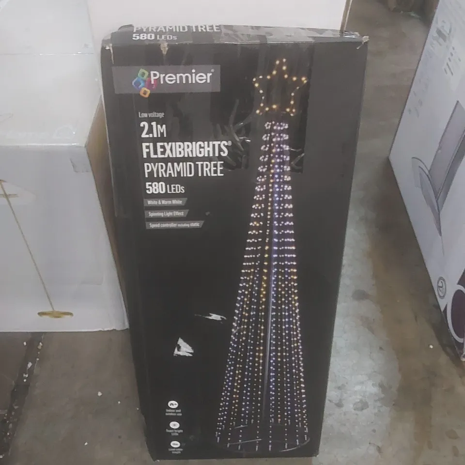 BOXED PREMIER 2.1m FLEXIBRIGHTS PYRAMID TREE 