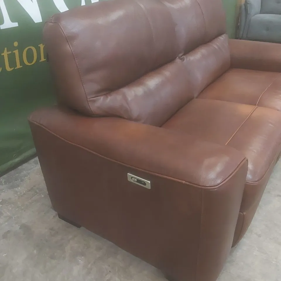 QUALITY DESIGNER ITALIAN MADE SELVA 3 SEATER LEATHER UPHOLSTERED ELECTRIC RECLINER SOFA 