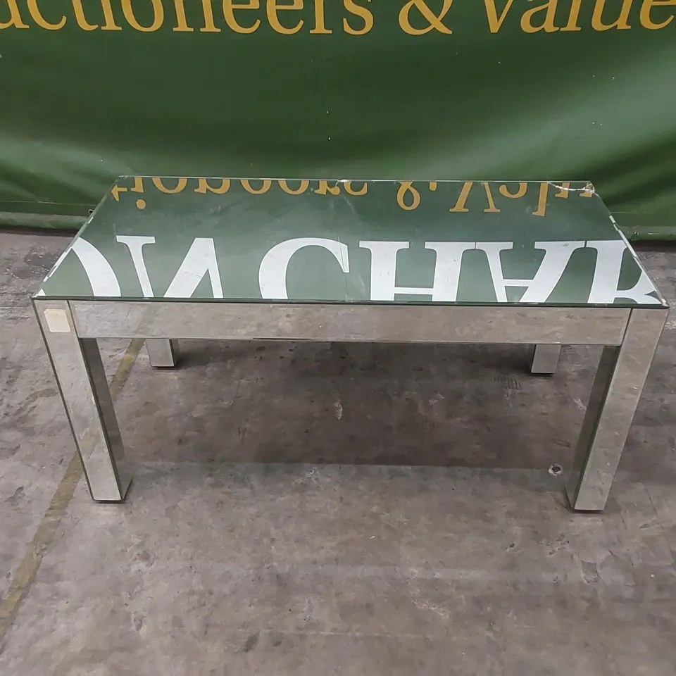 MIRRORED GLASS COFFEE TABLE 