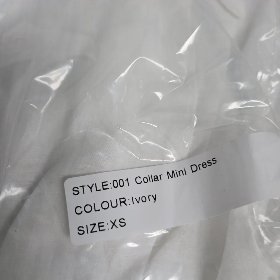 SELEA IVORY COLLAR MINI DRESS – UK SIZE 6 (XS)