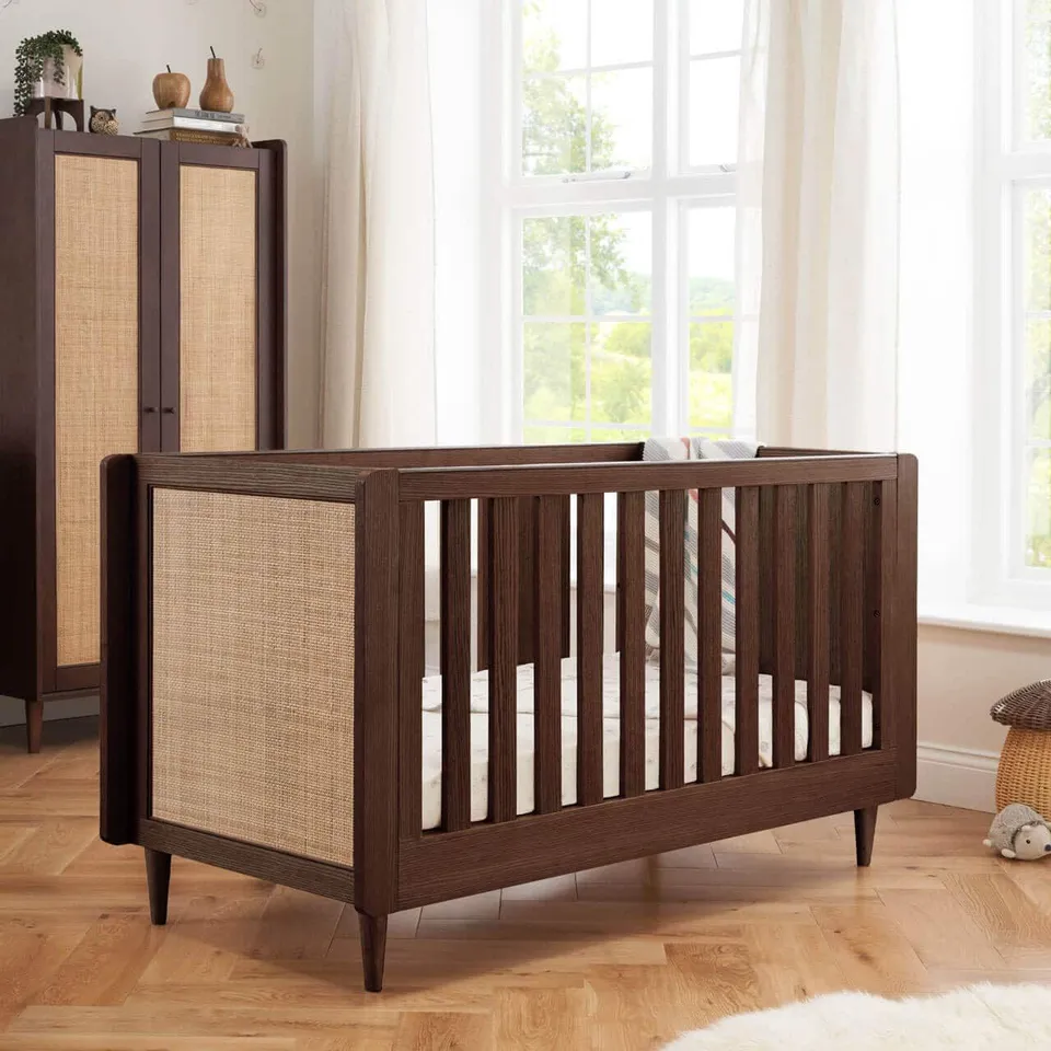 BOXED TUTTI BAMBINI JAPANDI COT BED - WARM WALNUT (2 BOXES)