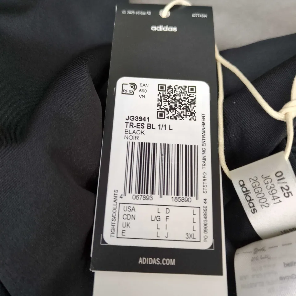 ADIDAS TRACKSUIT BOTTOMS IN BLACK - UK LARGE