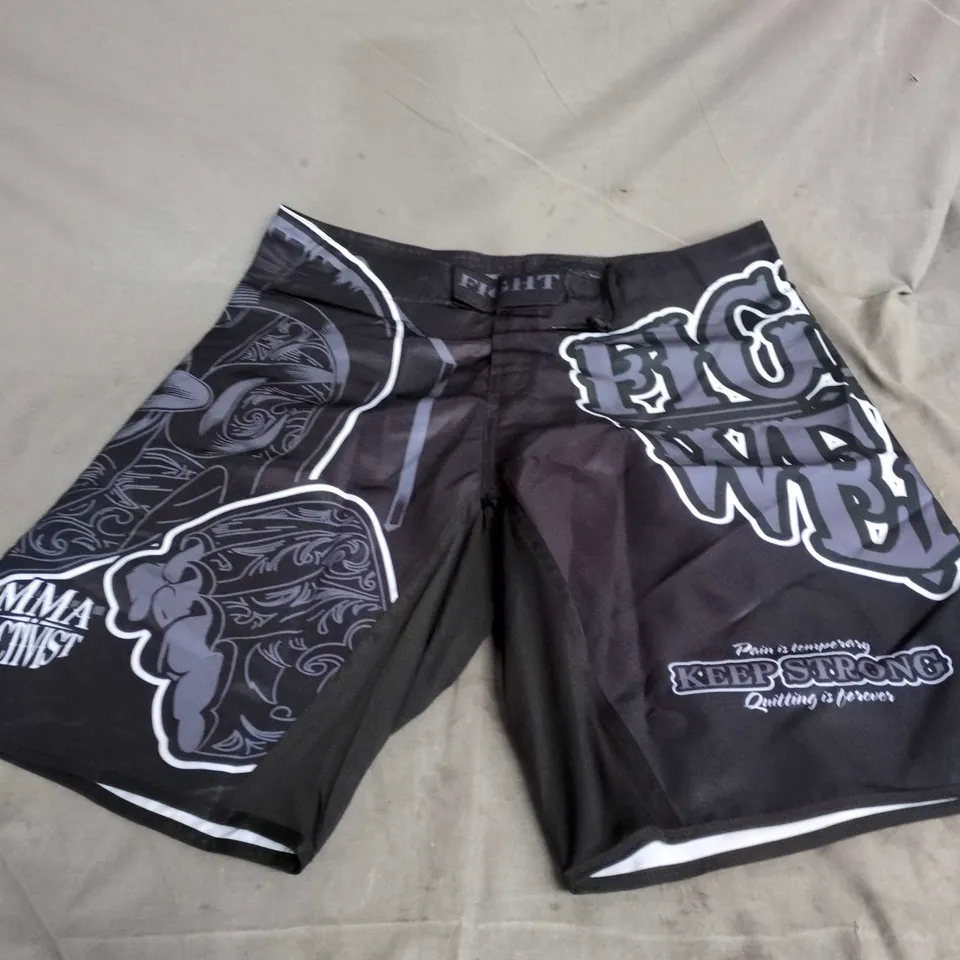 MMA ACTIVIST FIGHT SHORTS – BLACK, UK XL