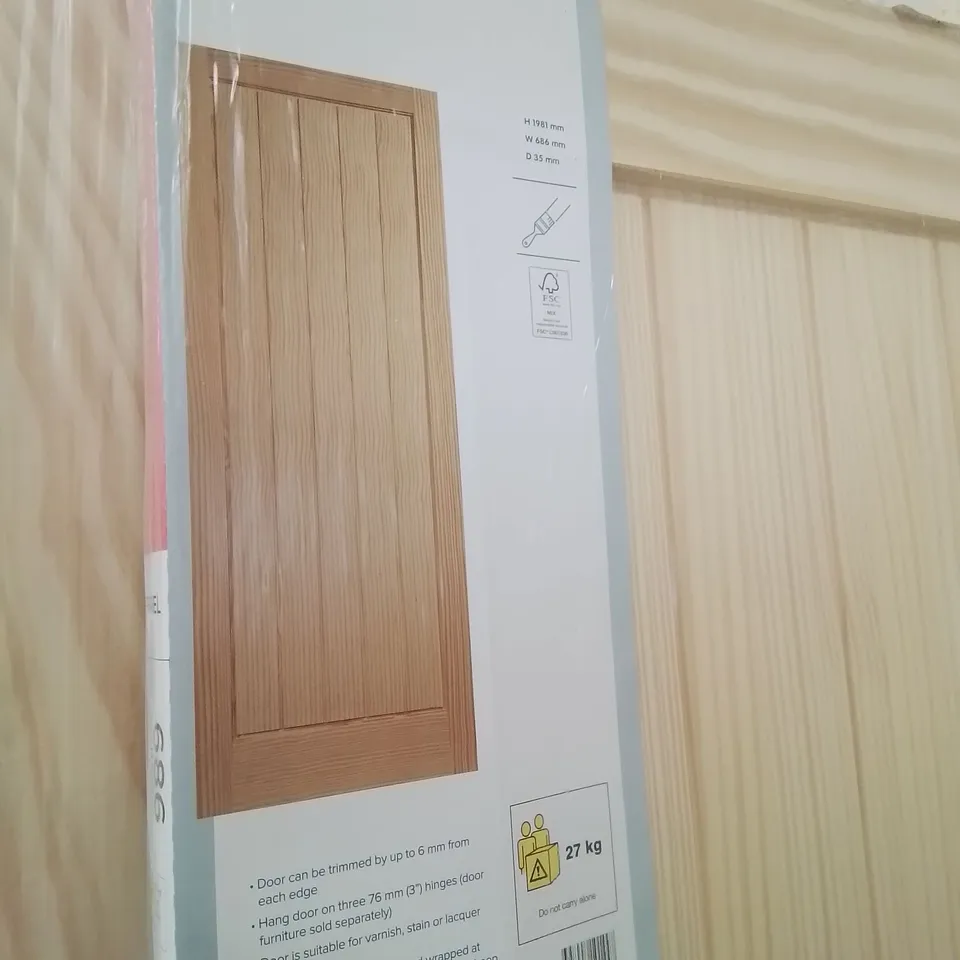 CLEAR PINE COTTAGE STYLE INTERNAL DOOR 686 × 1981MM