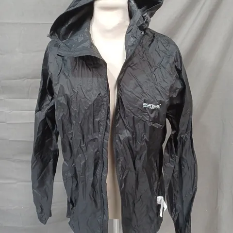 REGATTA BLACK ZIP THROUGH SHOWER RESISTANT JACKET - M