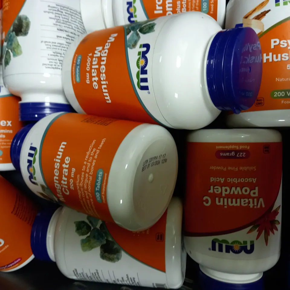 LOT OF 18 NOW FOOD SUPPLEMENTS & VITAMINS