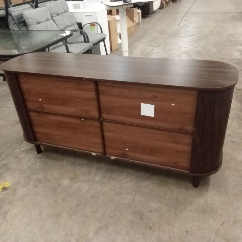 SUIRE 2 DOOR FLUTED SIDEBOARD - WALNUT
