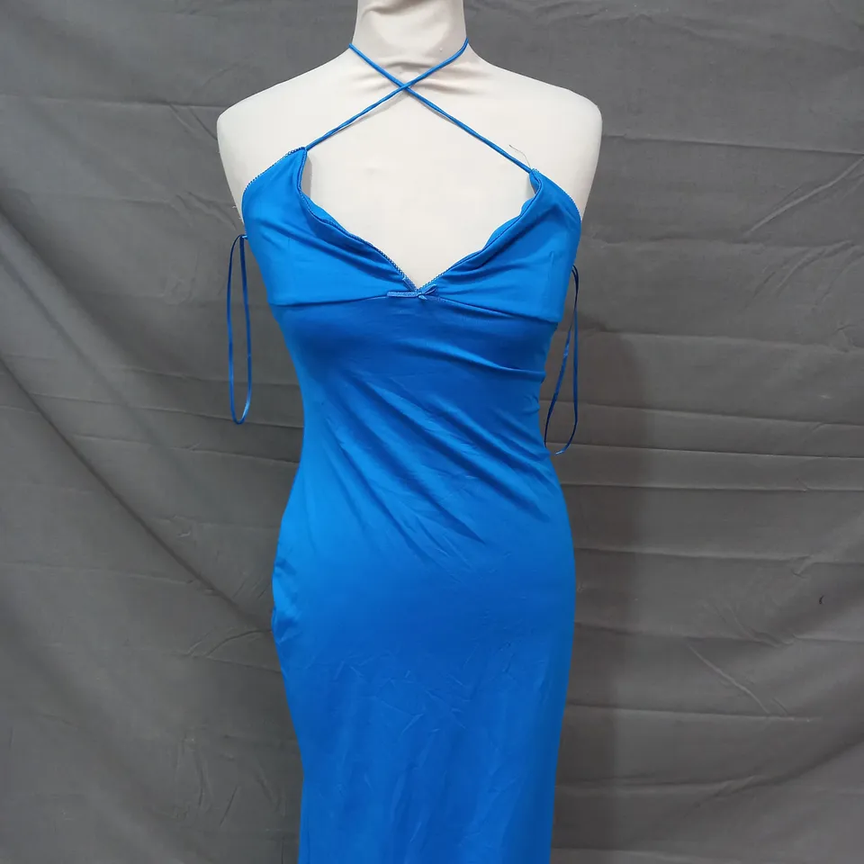 BERSHKA BRIGHT BLUE TIGHT DRESS - MEDIUM