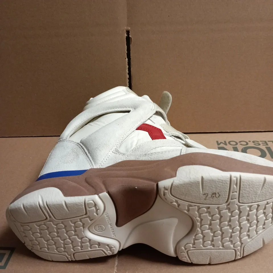 ISABEL MARANT WHITE HIGH-TOP SNEAKERS UK 7