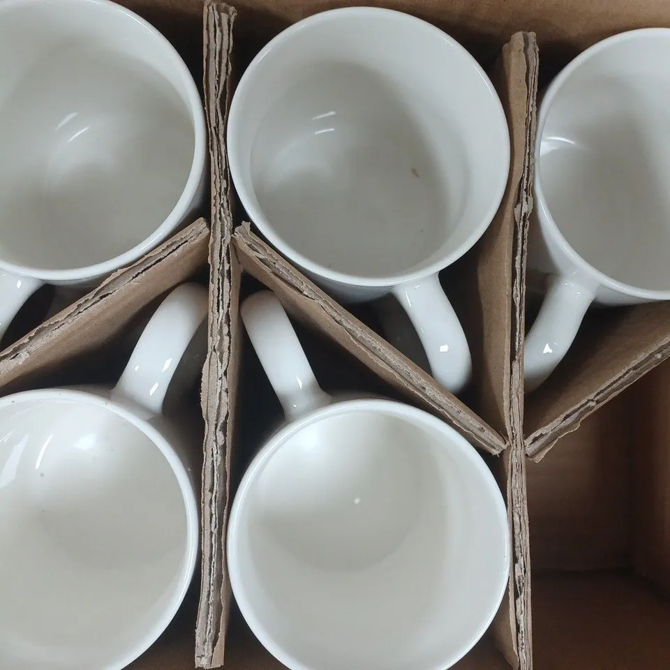 SET OF 6 "GIRL BOSS" MUGS IN WHITE