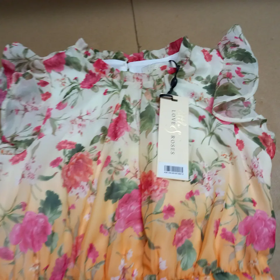 LOVE & ROSES OMBRE PLEAT DRESS - 9 YRS