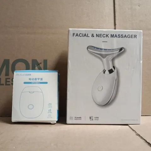 APPROXIMATELY 5 ASSORTED COSMETIC ITEMS TO INCLUDE FACIAL & NECK MASSAGER, ETC - COLLECTION ONLY
