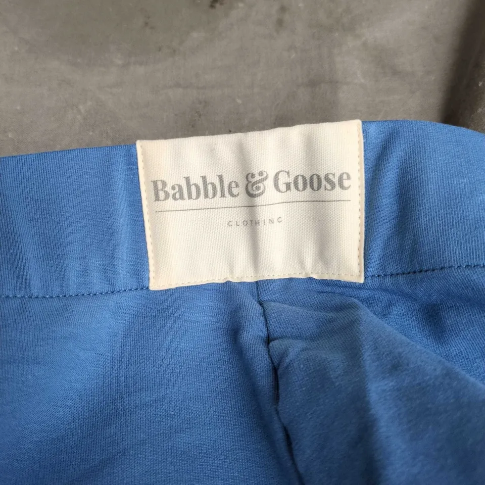 BABBLE & GOOSE KIDS' BLUE TROUSERS WITH WHITE STARS SIZE UNSPECIFIED 